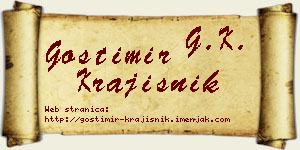 Gostimir Krajišnik vizit kartica